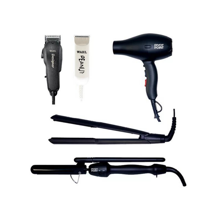 Electrical Kit (5 Tools): Blow Dryer, Flat Iron, Marcel Iron and  All-Star Clipper & Trimmer